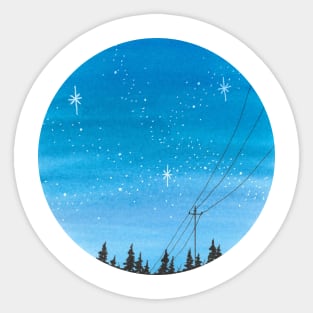 Blue Galaxy Sticker